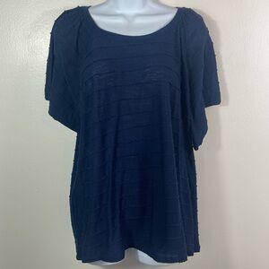 Lane Bryant Navy Blue Blouse